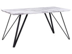 Dining Table MOLDEN Marble/ Black 150 cm 80 cm