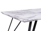 Dining Table MOLDEN Marble/ Black 150 cm 80 cm
