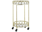 Kitchen Trolley SHAFTER Metal White Terrazzo