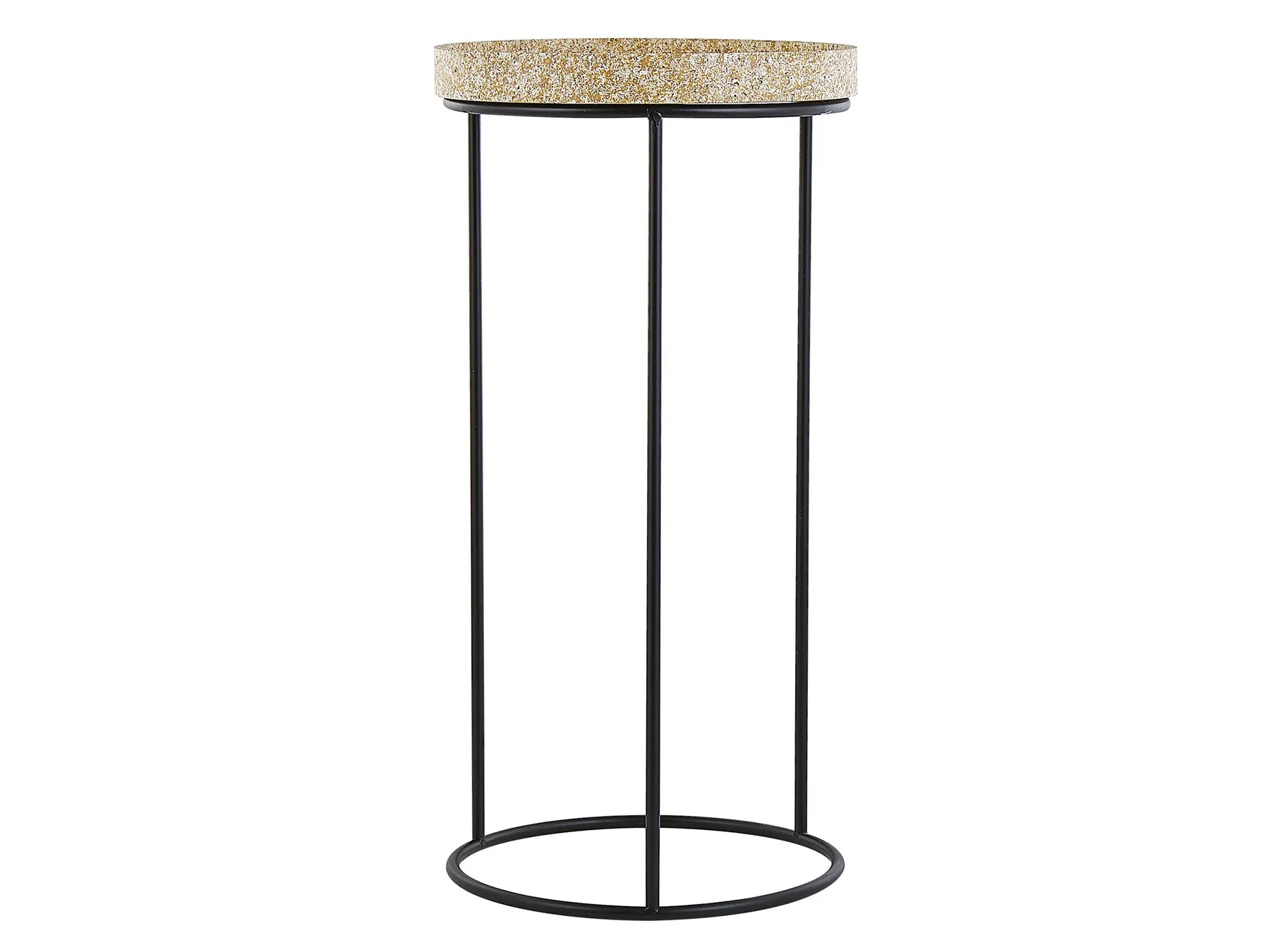 Set of 3 Side Tables TEXON Black