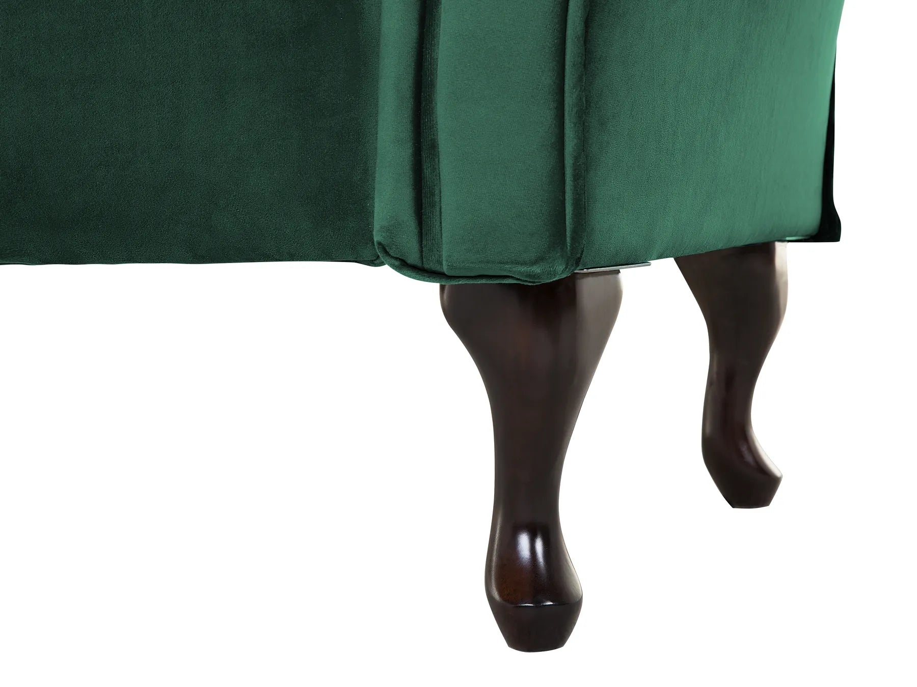 Left-Hand Chaise Lounge LATTES Velvet Dark Green