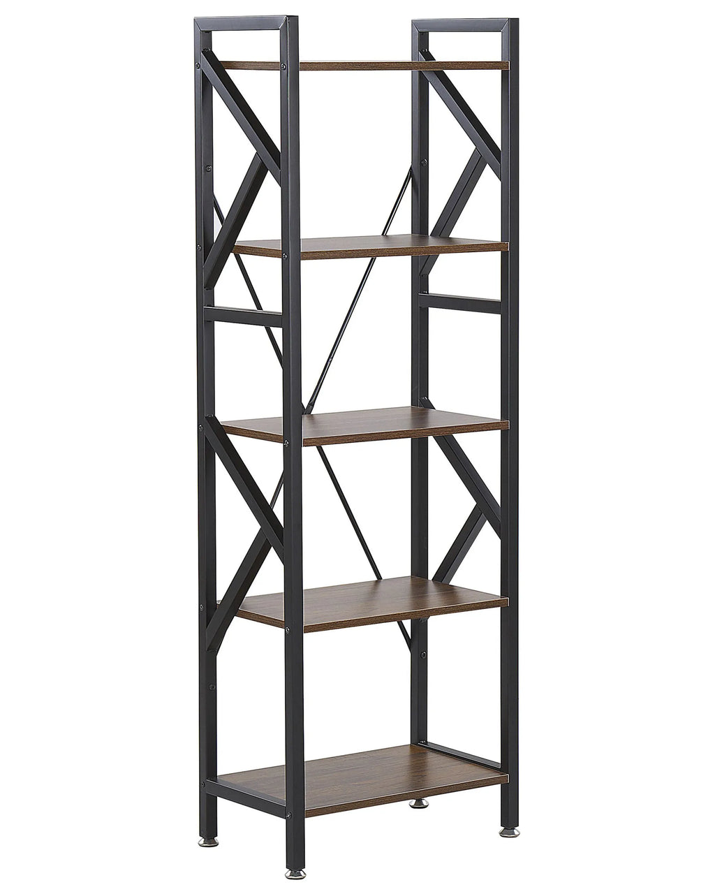 5 Tier Shelving Unit DALE 150 cm Dark Brown