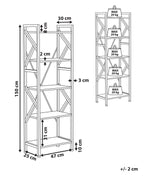 5 Tier Shelving Unit DALE 150 cm Dark Brown
