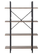 4 Tier Shelving Unit DARBY 140 cm Dark Brown