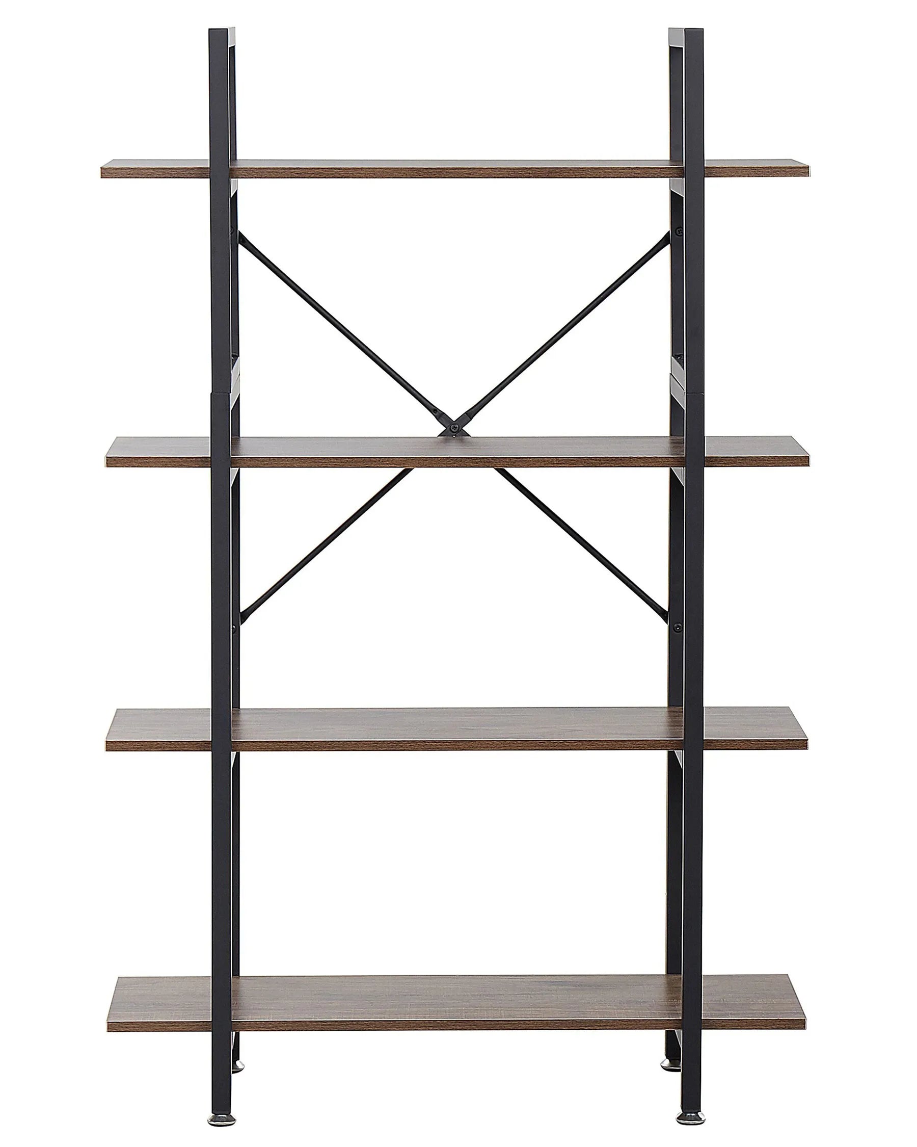4 Tier Shelving Unit DARBY 140 cm Dark Brown