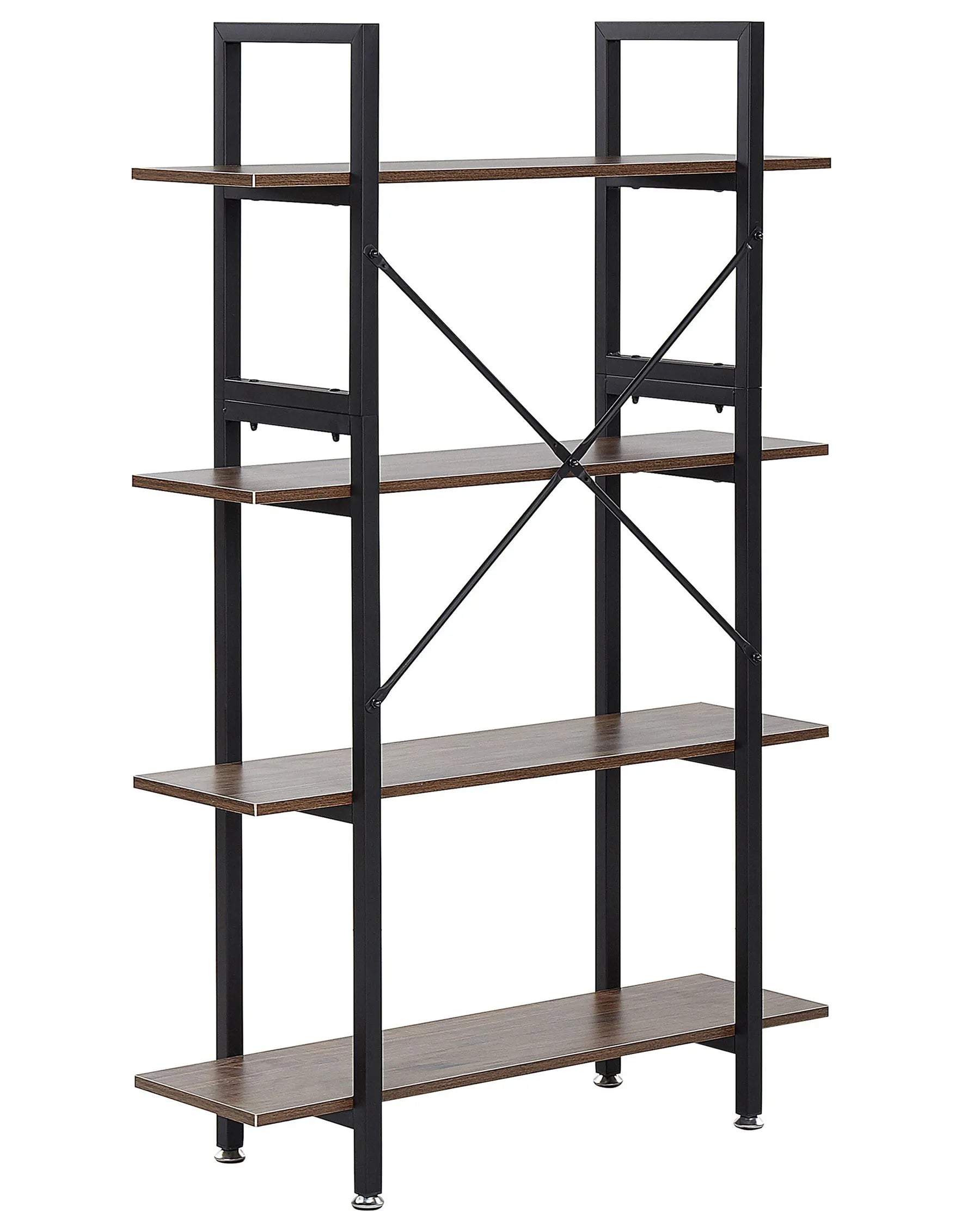 4 Tier Shelving Unit DARBY 140 cm Dark Brown