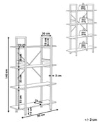 4 Tier Shelving Unit DARBY 140 cm Dark Brown