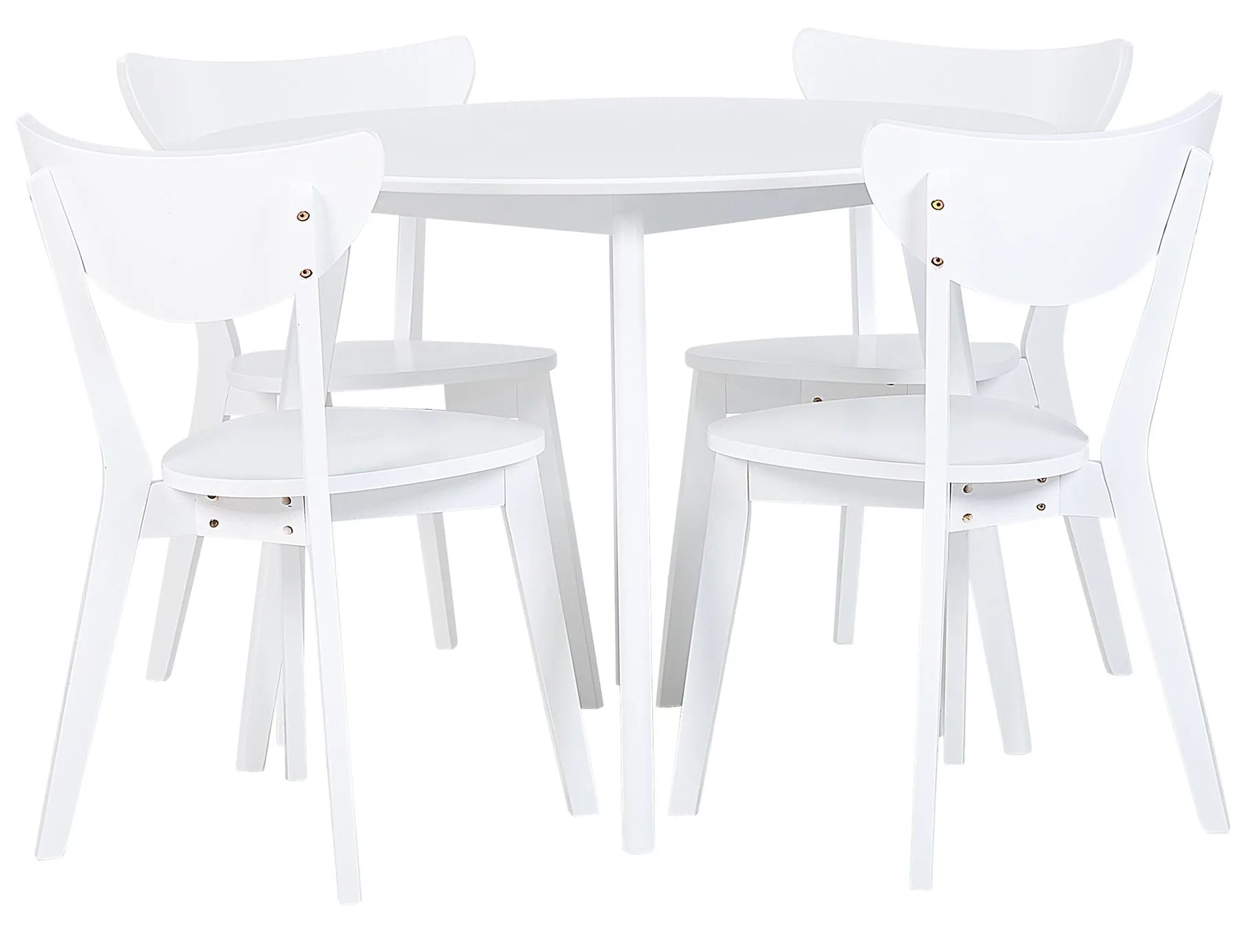 Dining Set ROXBY White 4 Seater