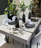 Dining Table ADENA Grey Concrete Effect 150 cm 90 cm