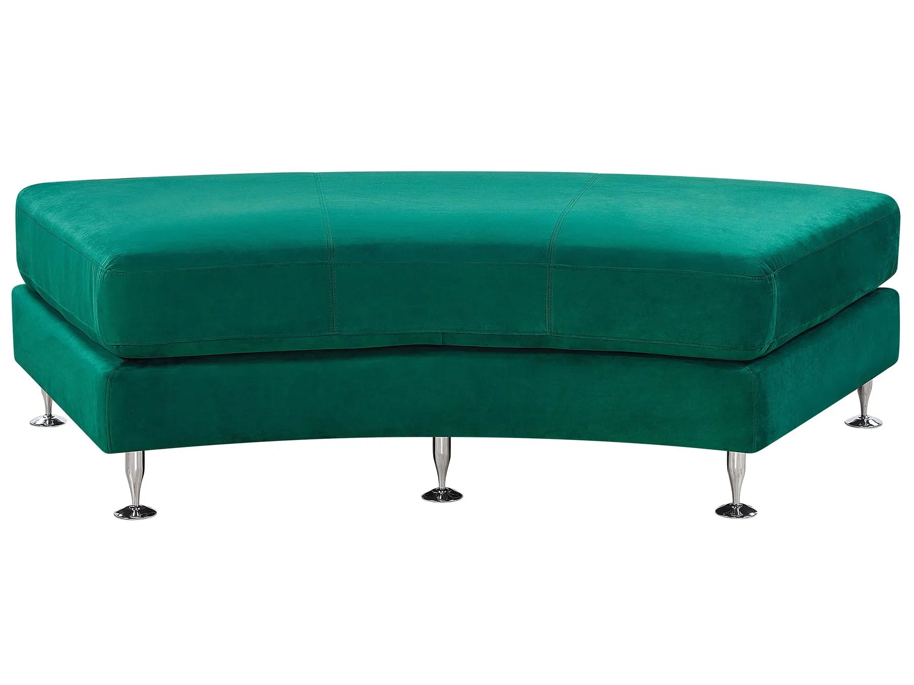 Curved Sofa 7 Seater ROTUNDE Velvet Dark Green