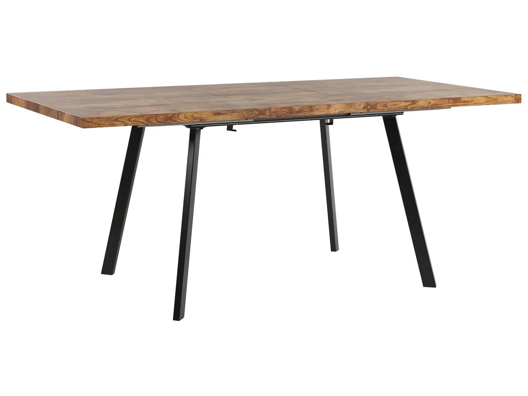 Extending Dining Table HARLOW Dark Brown 140/180 cm 90 cm