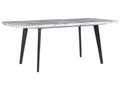 Extending Dining Table MOSBY Grey Marble 160/200 cm 90 cm
