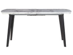 Extending Dining Table MOSBY Grey Marble 160/200 cm 90 cm