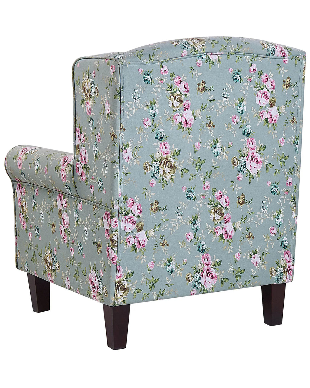 Wingback Chair HAMAR with Footstool Fabric Green