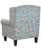 Wingback Chair HAMAR with Footstool Fabric Green