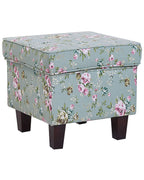 Wingback Chair HAMAR with Footstool Fabric Green