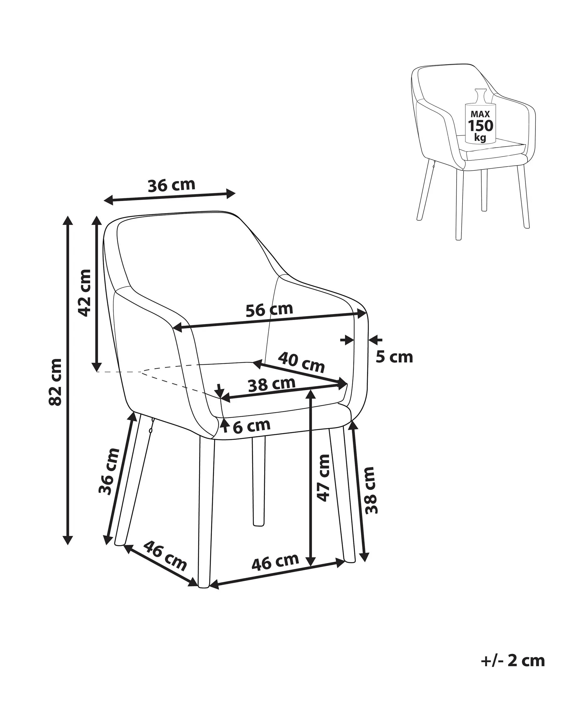 Dining Chair Faux Leather Golden Brown