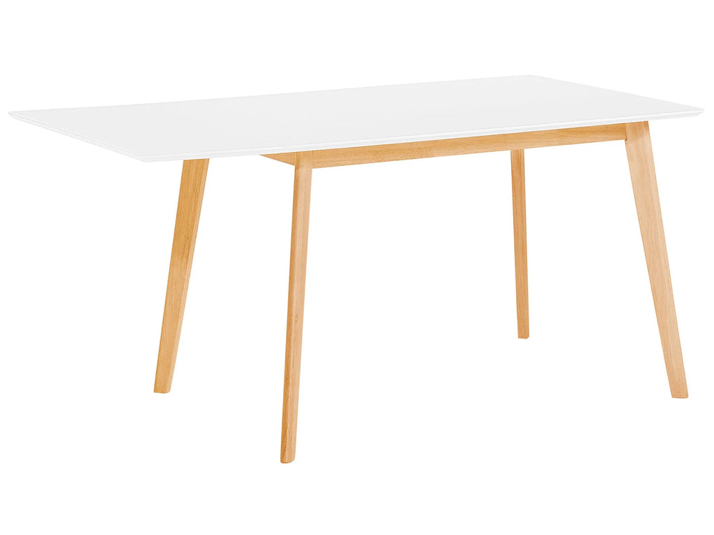 Extending Dining Table MEDIO White 120/155 cm 80 cm