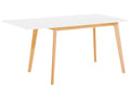 Extending Dining Table MEDIO White 120/155 cm 80 cm