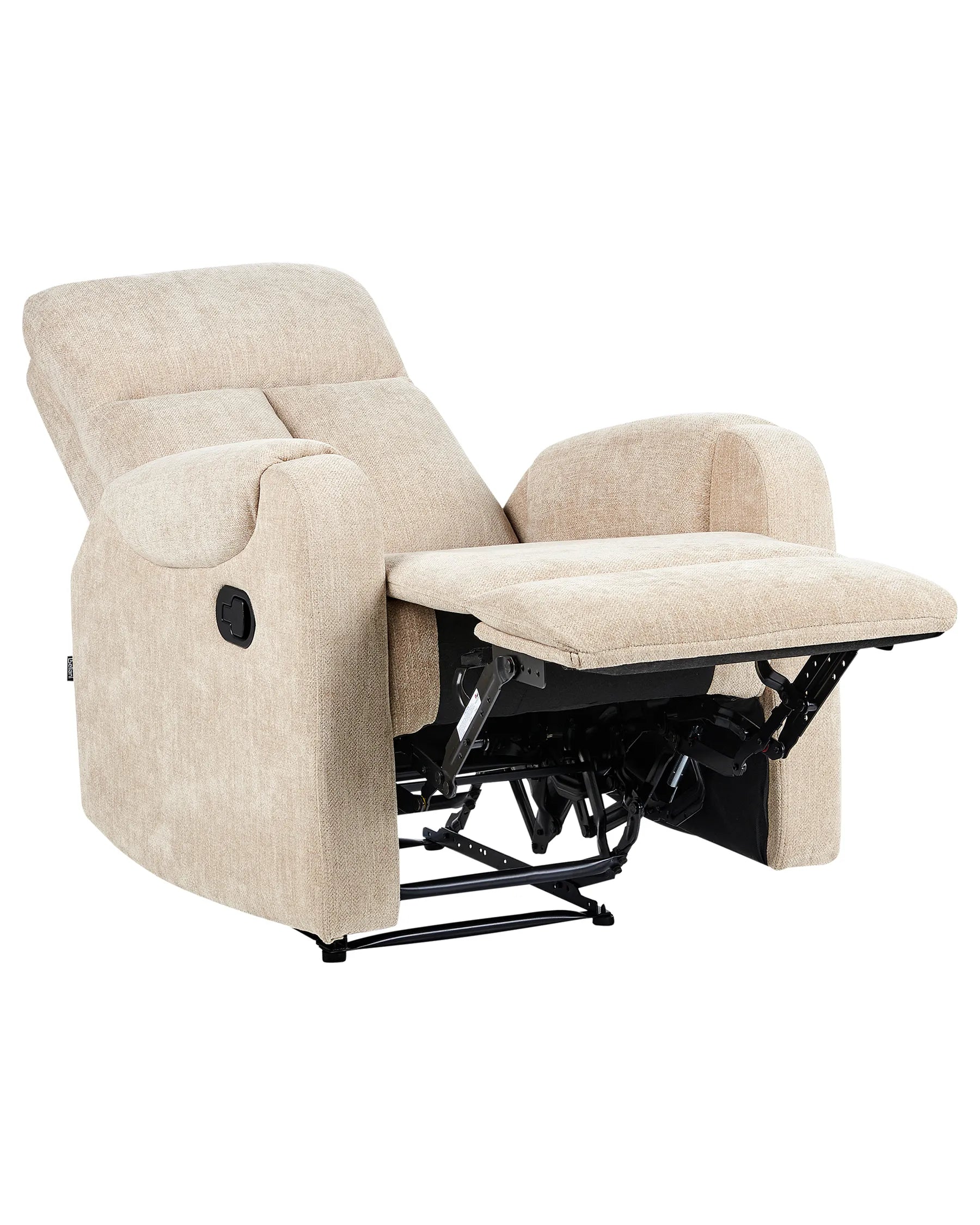 Recliner Chair SOMERO With Footrest Fabric Beige
