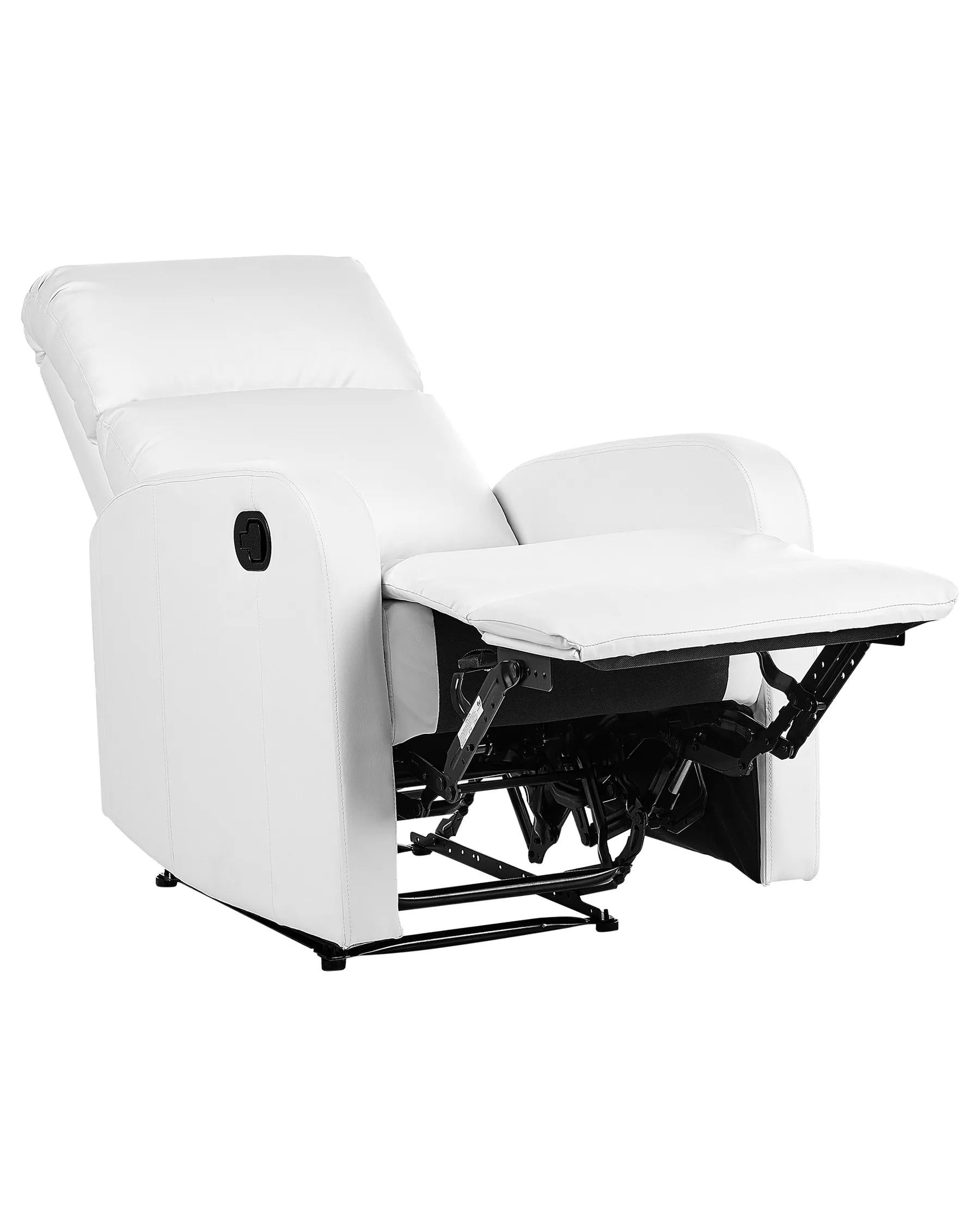 Recliner Chair VIRRAT With Footrest Faux Leather White
