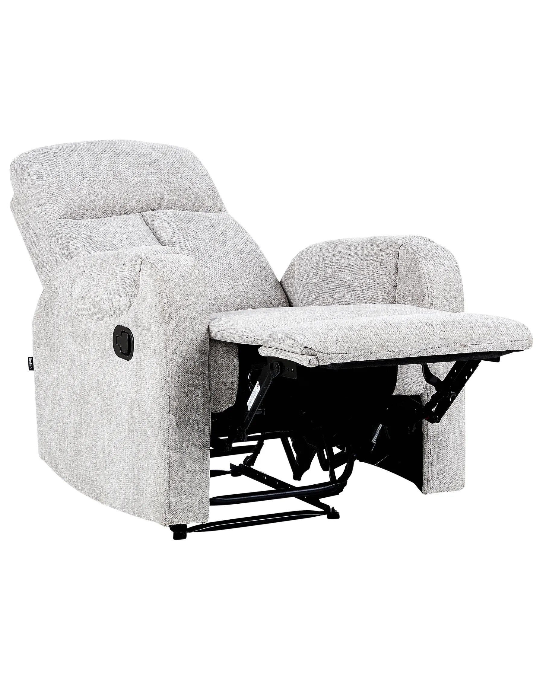 Recliner Chair SOMERO With Footrest Fabric Grey