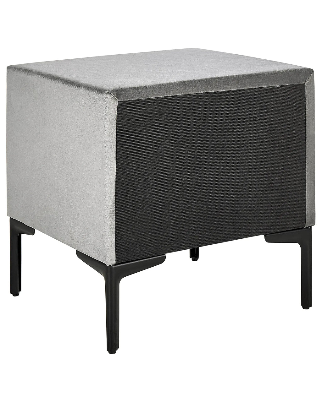2 Drawer Bedside Table SEZANNE Velvet Light Grey