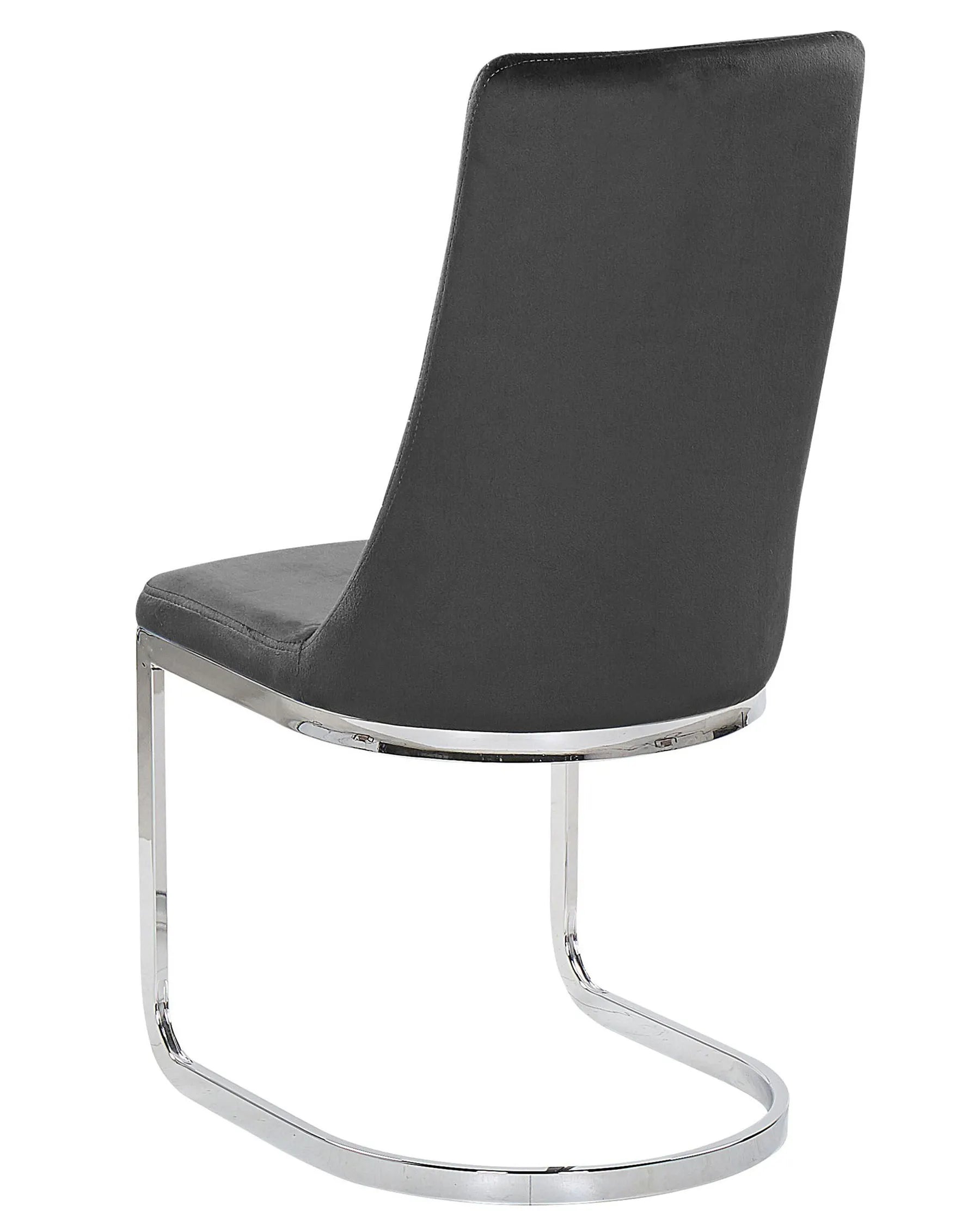 Set of 2 Dining Chairs Velvet Black