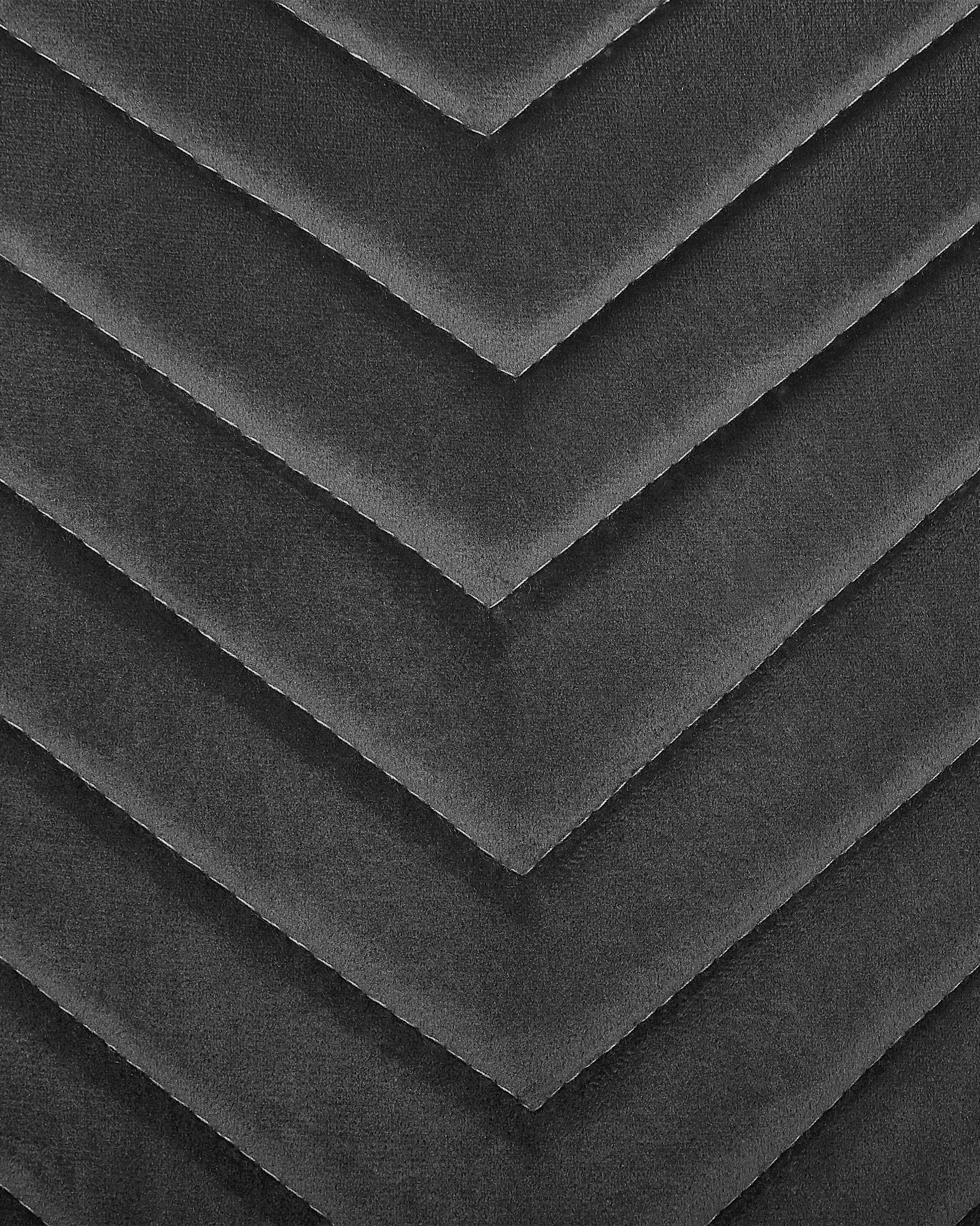 Set of 2 Dining Chairs Velvet Black