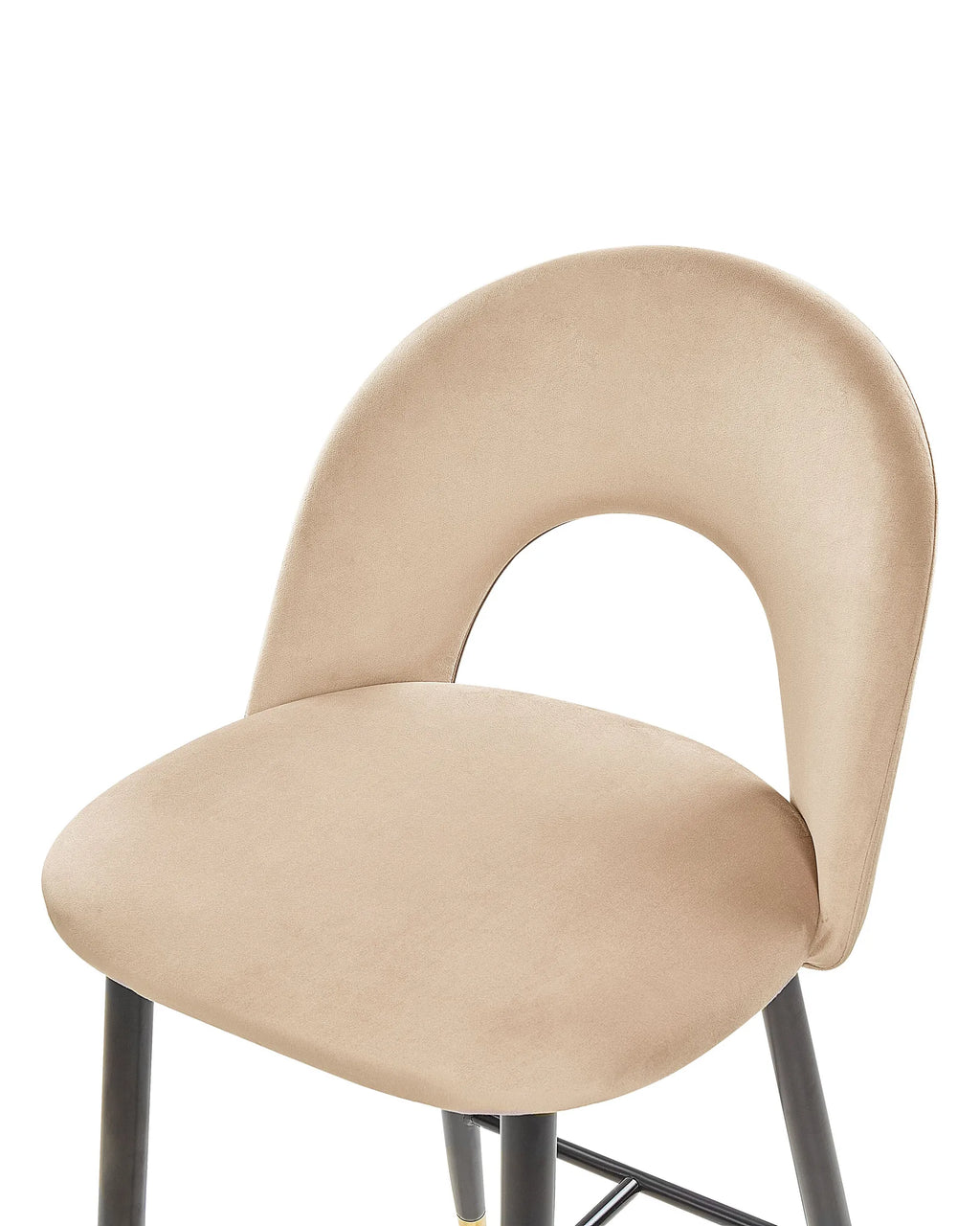 Set of 2 Bar Chairs FALTON Velvet Beige