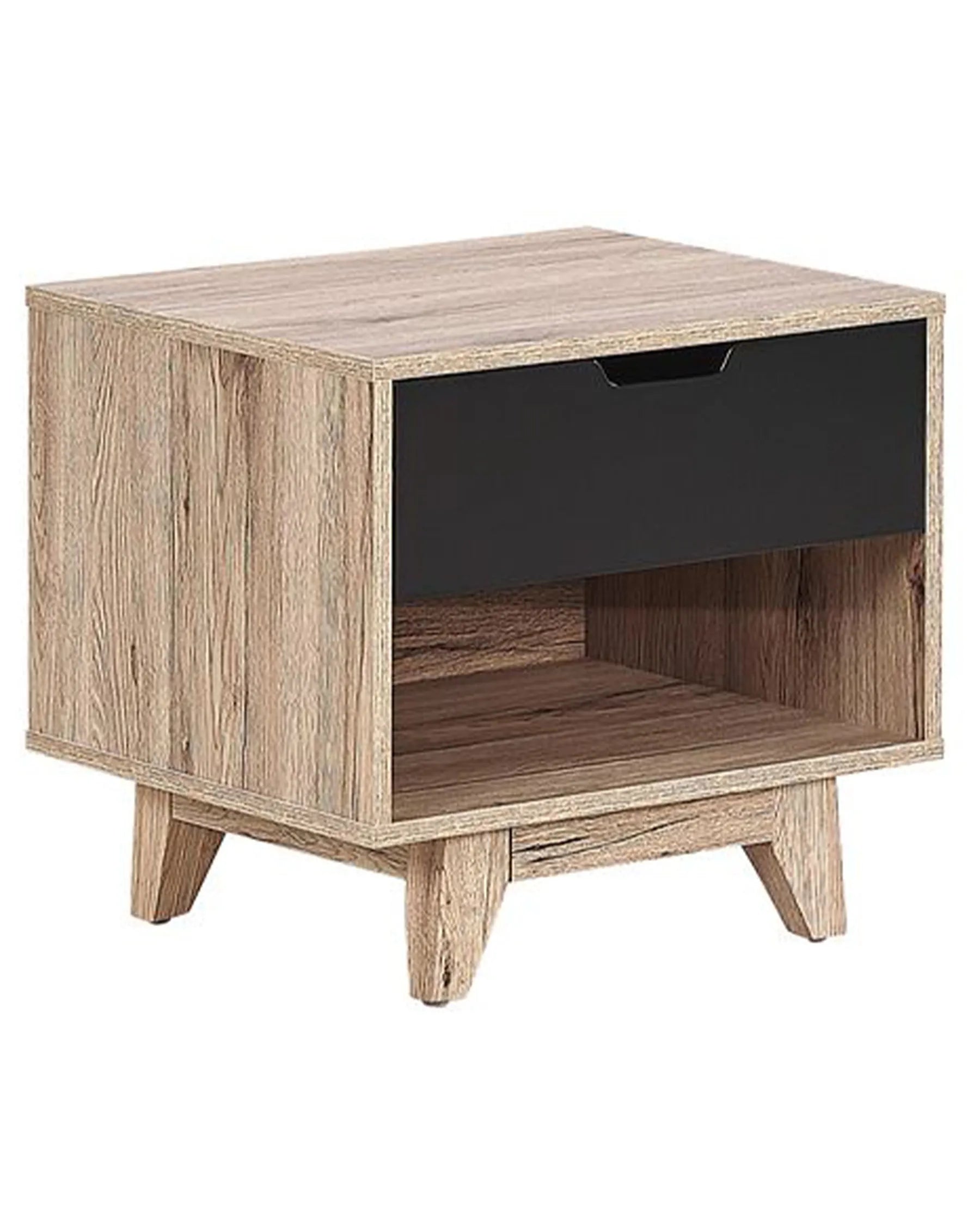 1 Drawer Bedside Table SPENCER Black