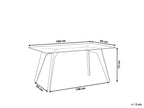 Dining Table HUDSON Transparent 160 cm 90 cm Tempered Glass
