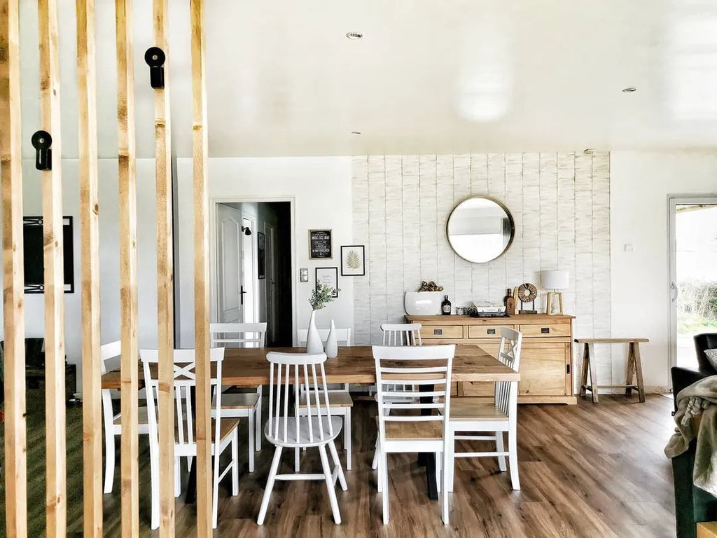 Set of 2 Dining Chairs Wood White