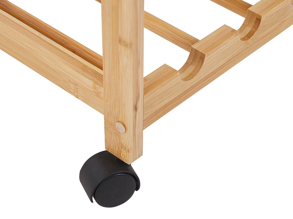 Kitchen Trolley MORINO Bamboo Wood Light Brown