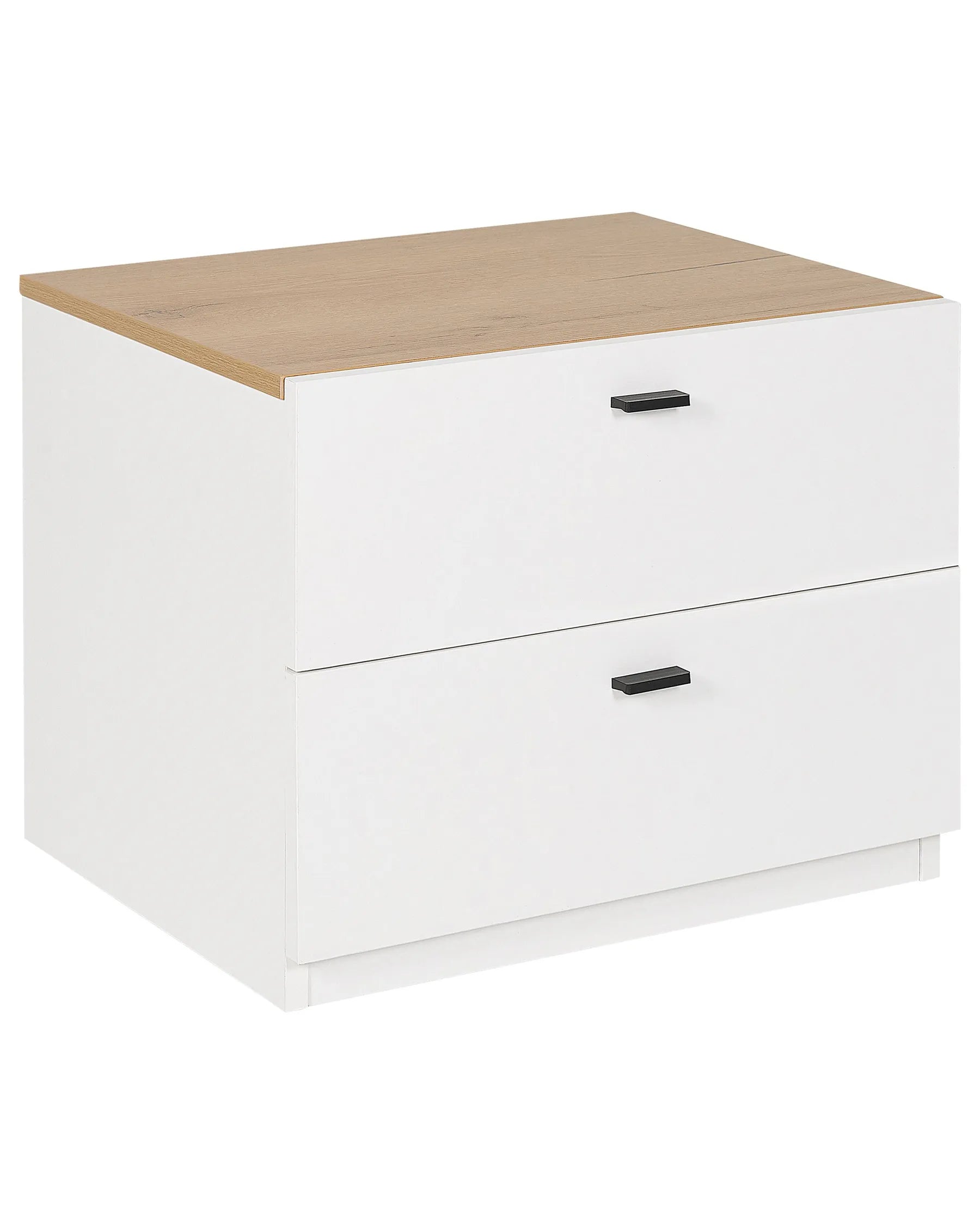 2 Drawer Bedside Table EDISON White