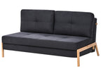 Sofa Bed 2 Seater EDLAND Fabric Black