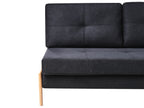 Sofa Bed 2 Seater EDLAND Fabric Black