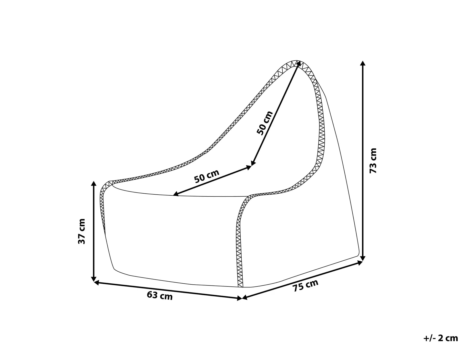 Bean Bag 200 L DROP 63 cm 75 cm Gold