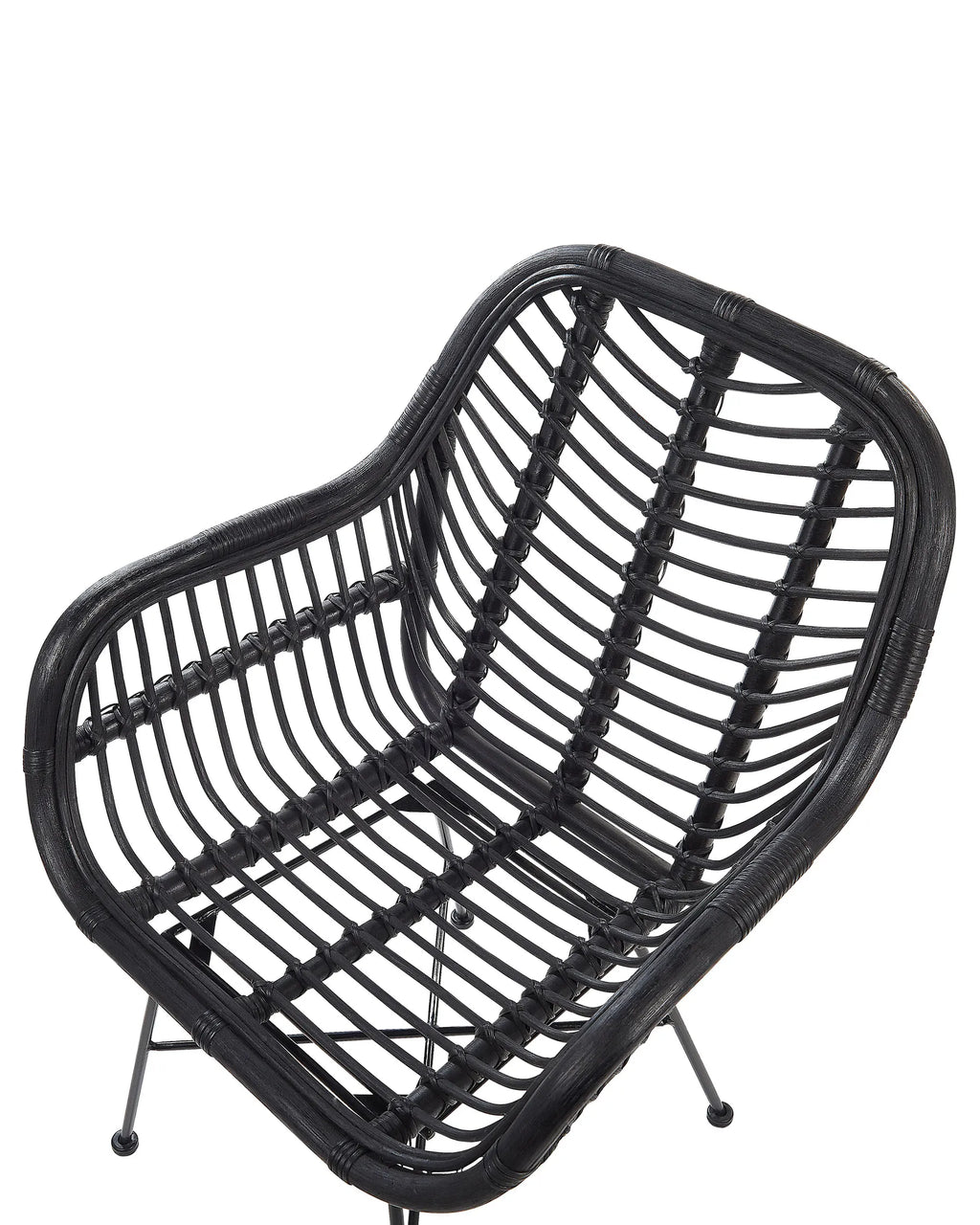 Dining Chair CANORA Rattan Black