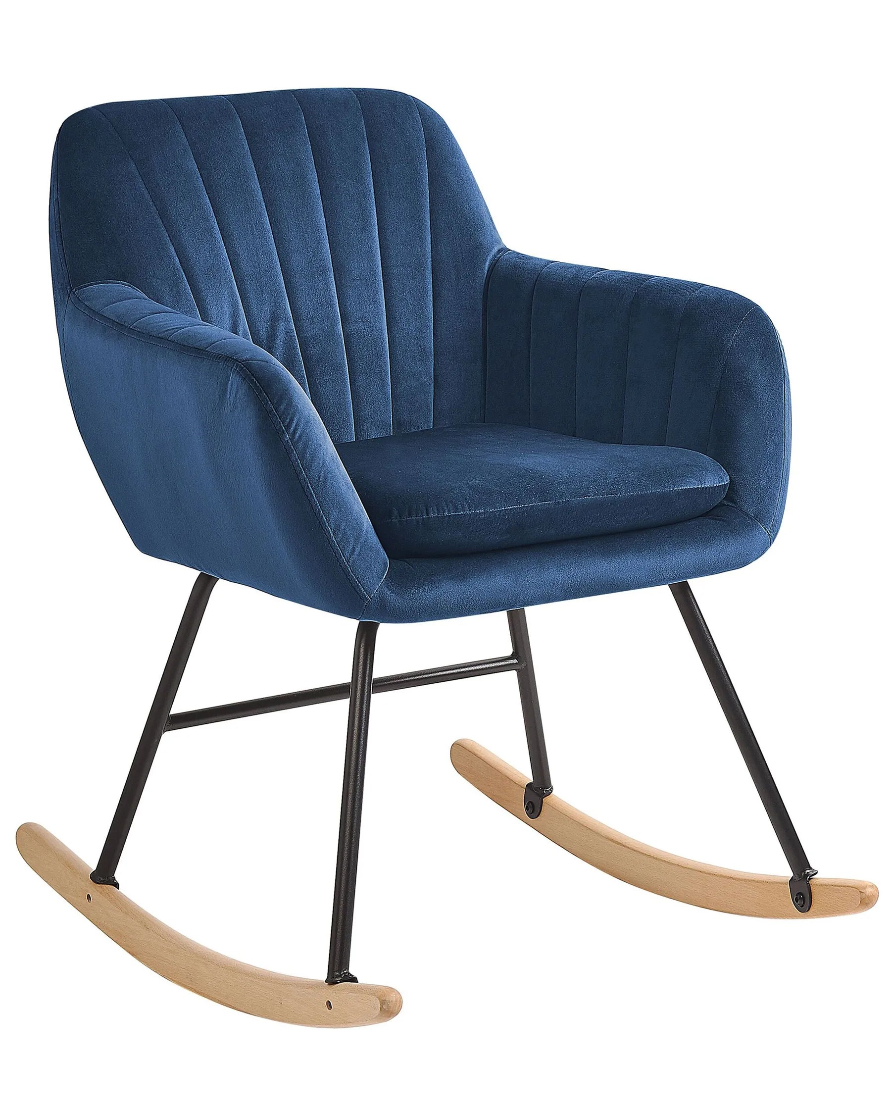 Rocking Chair LIARUM Velvet Navy Blue
