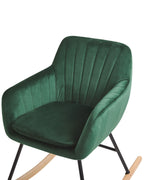 Rocking Chair LIARUM Velvet Emerald Green
