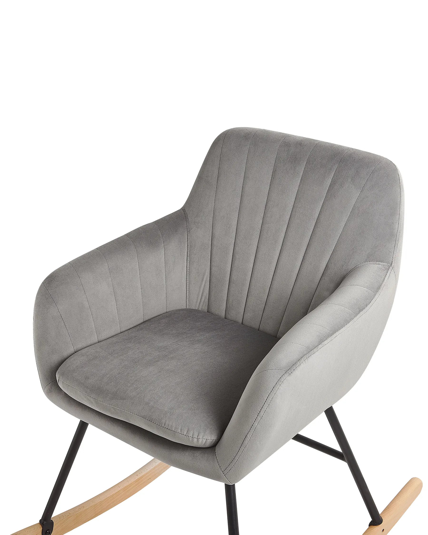Rocking Chair LIARUM Velvet Grey