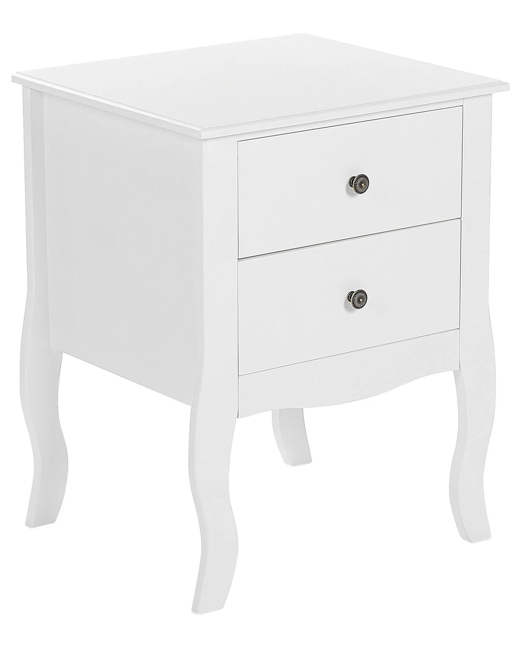2 Drawer Bedside Table LANE White