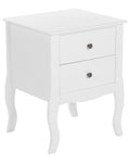 2 Drawer Bedside Table LANE White