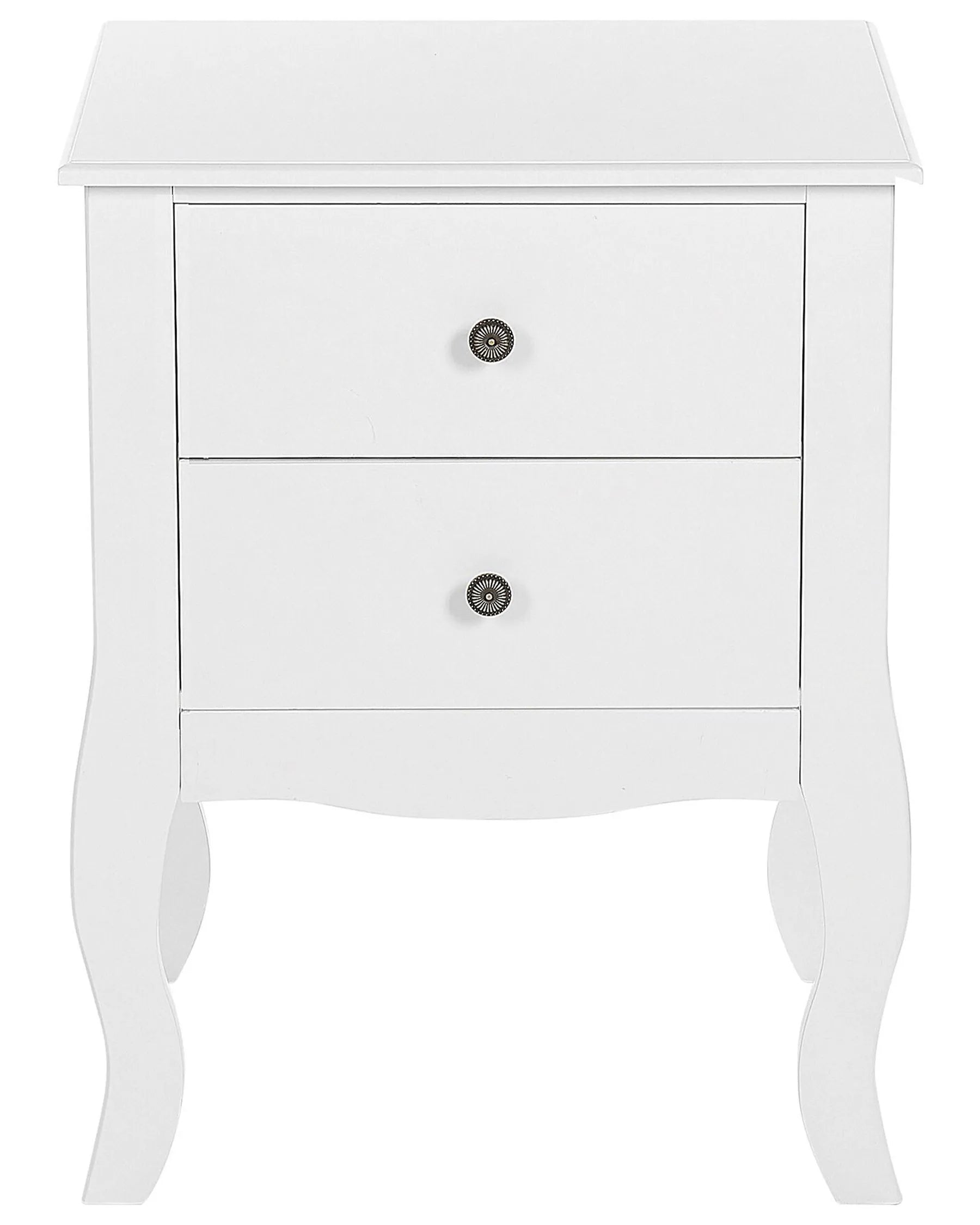2 Drawer Bedside Table LANE White