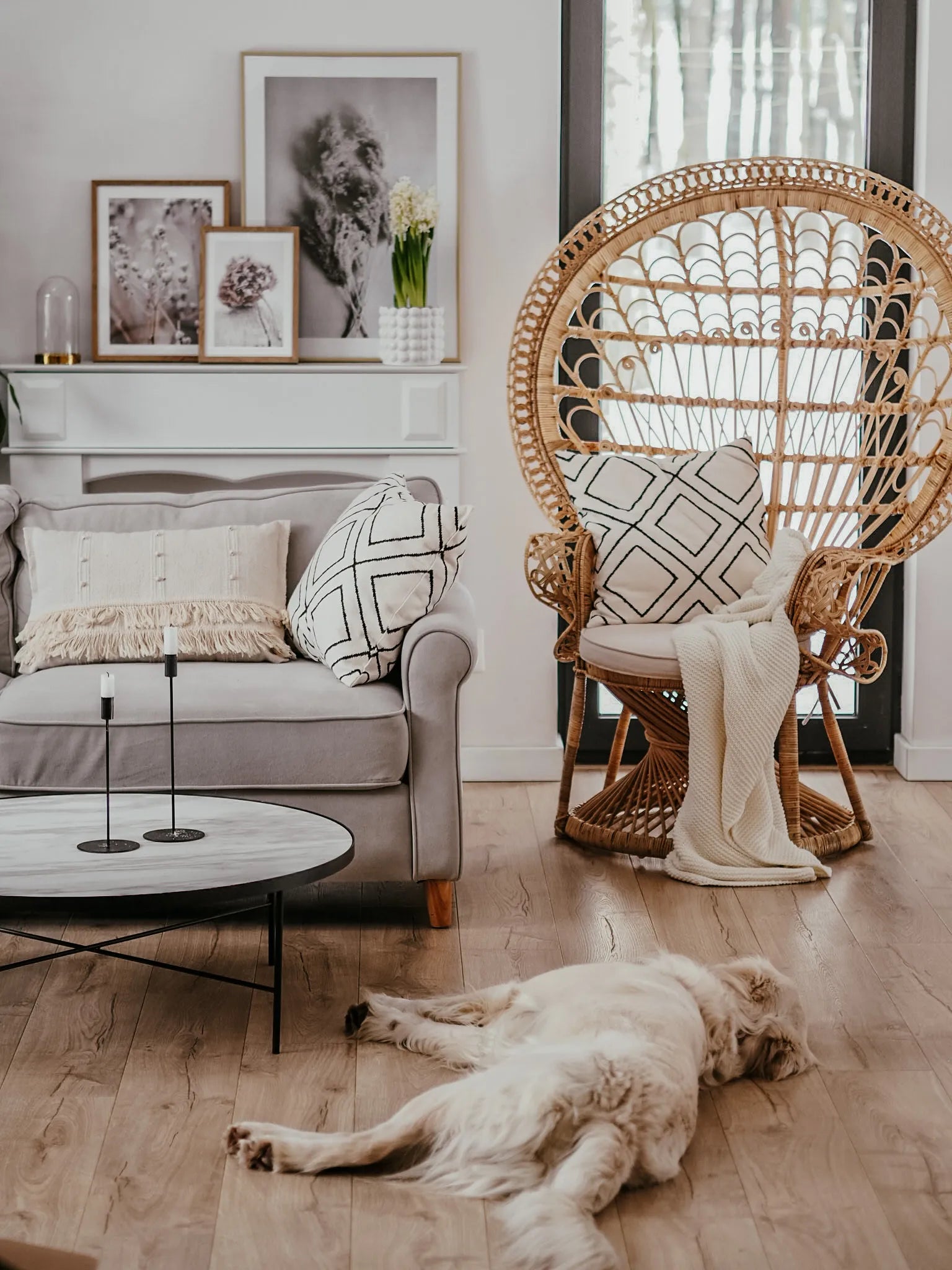 Peacock Chair EMMANUELLE Rattan Natural