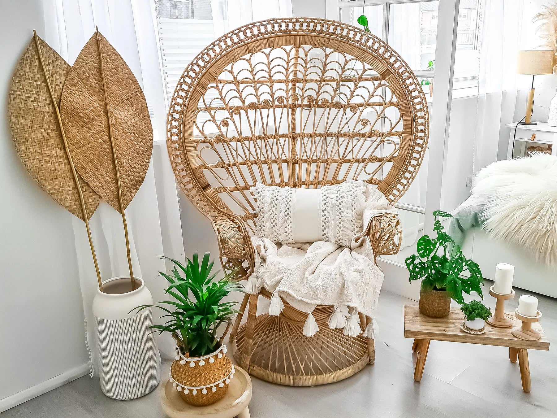 Peacock Chair EMMANUELLE Rattan Natural