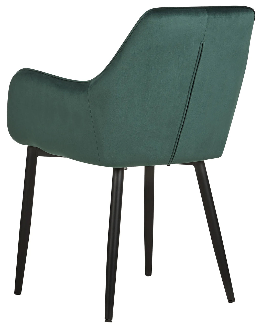 Set of 2 Dining Chairs Velvet Dark Green