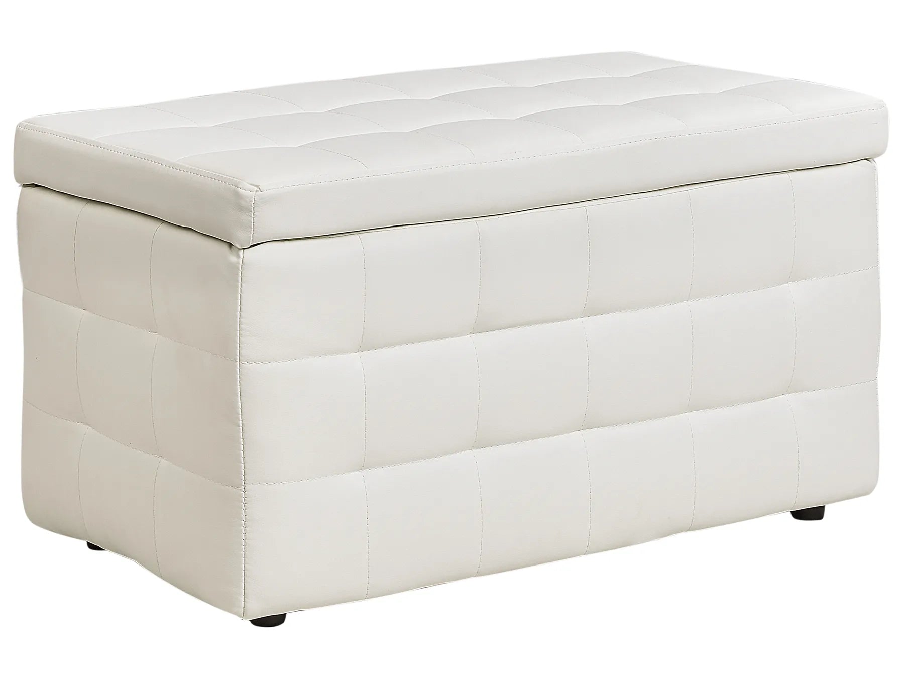 Storage Ottoman MICHIGAN Faux Leather White