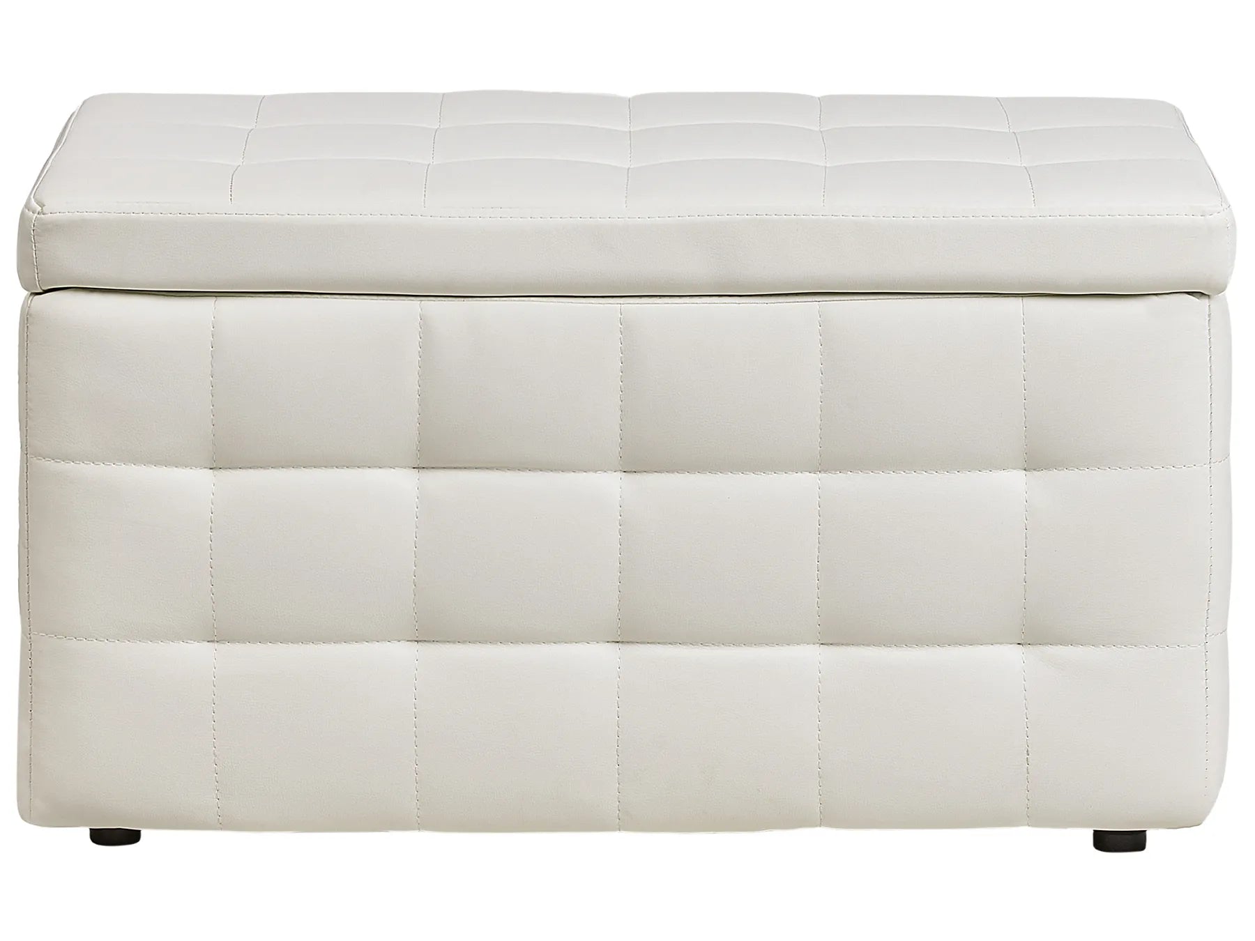 Storage Ottoman MICHIGAN Faux Leather White